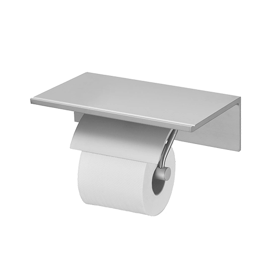 Single Toilet Tissue Holder W/Shelf (Aluminum W/Anodizing)