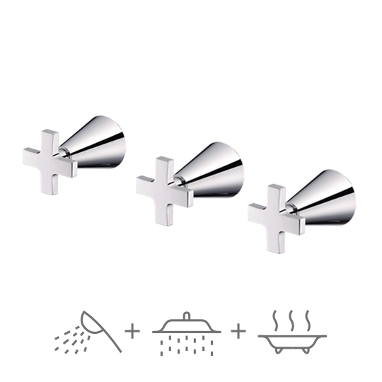 Three-Handle Valve (Showerhead/Hand Shower/Bathtub)