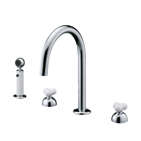Two-Handle Kitchen Faucet W/Sprayer